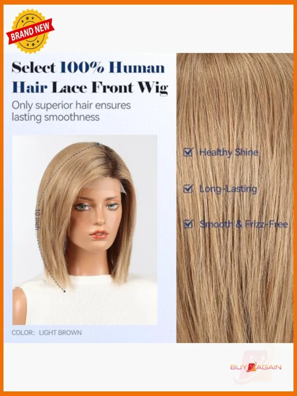 Human Hair Bob Wig 10 inch HD Lace Front Side Part Natural Style 130% Density
